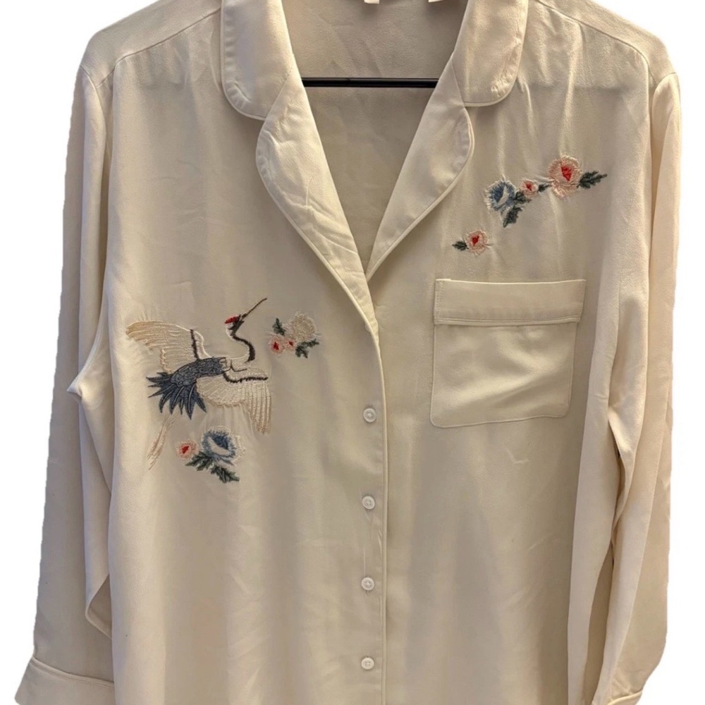 Levi's Cream Embroidered Shirt